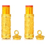 999 Pure Gold Mahasthamaprapta Guardian Pendant - Horse Zodiac Birth Buddha